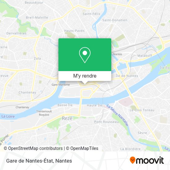 Gare de Nantes-État plan