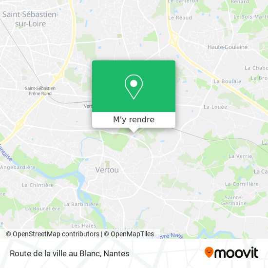 Route de la ville au Blanc plan