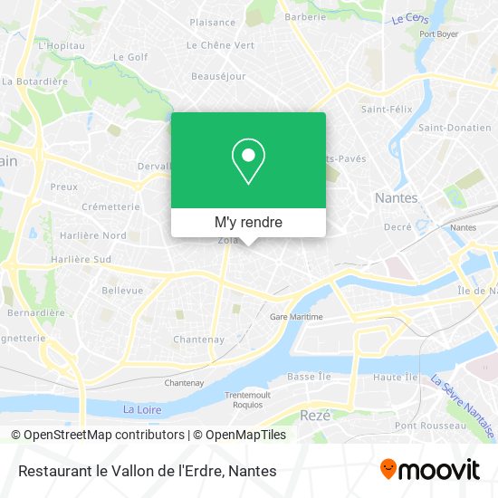 Restaurant le Vallon de l'Erdre plan