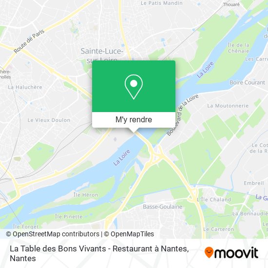 La Table des Bons Vivants - Restaurant à Nantes plan