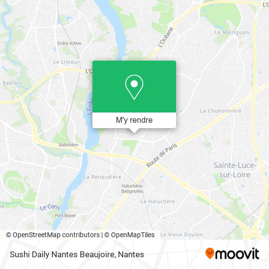 Sushi Daily Nantes Beaujoire plan