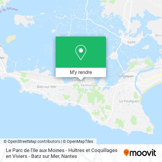 Le Parc de l'Ile aux Moines - Huîtres et Coquillages en Viviers - Batz sur Mer plan