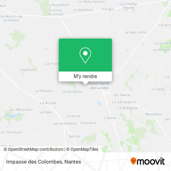 Impasse des Colombes plan