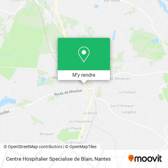 Centre Hospitalier Specialise de Blain plan
