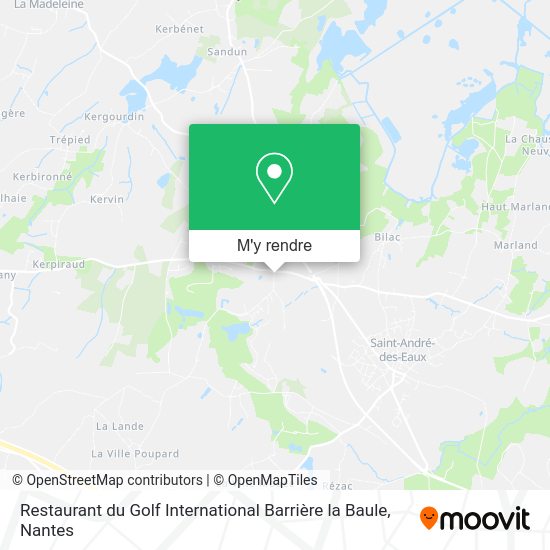 Restaurant du Golf International Barrière la Baule plan
