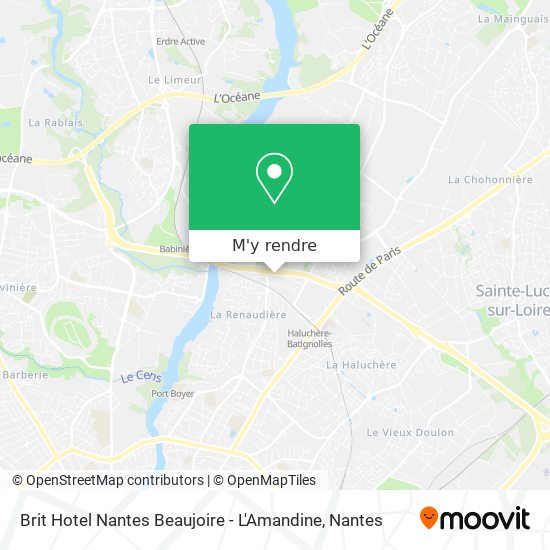 Brit Hotel Nantes Beaujoire - L'Amandine plan