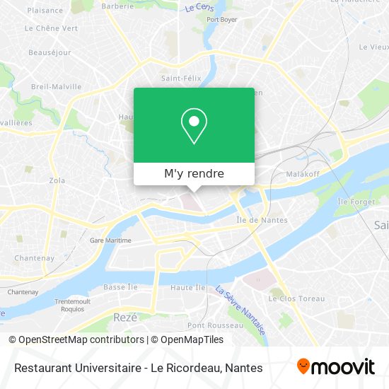 Restaurant Universitaire - Le Ricordeau plan