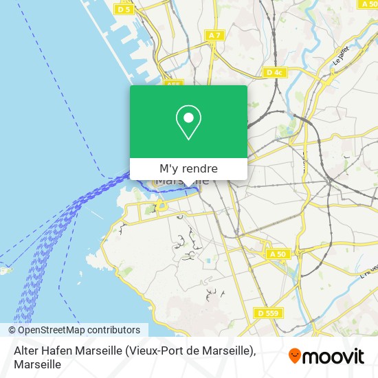 Alter Hafen Marseille (Vieux-Port de Marseille) plan