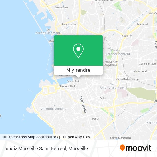 undiz Marseille Saint Ferréol plan