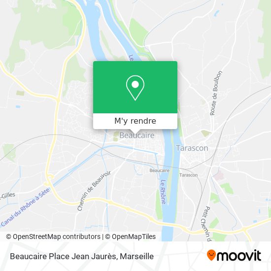 Beaucaire Place Jean Jaurès plan
