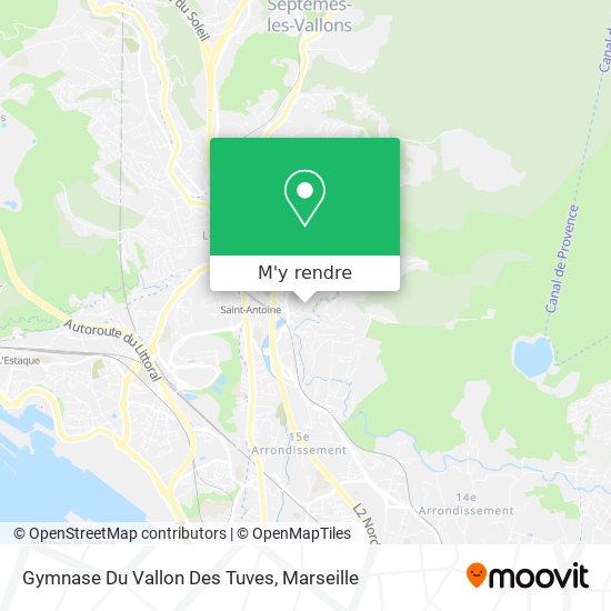 Gymnase Du Vallon Des Tuves plan