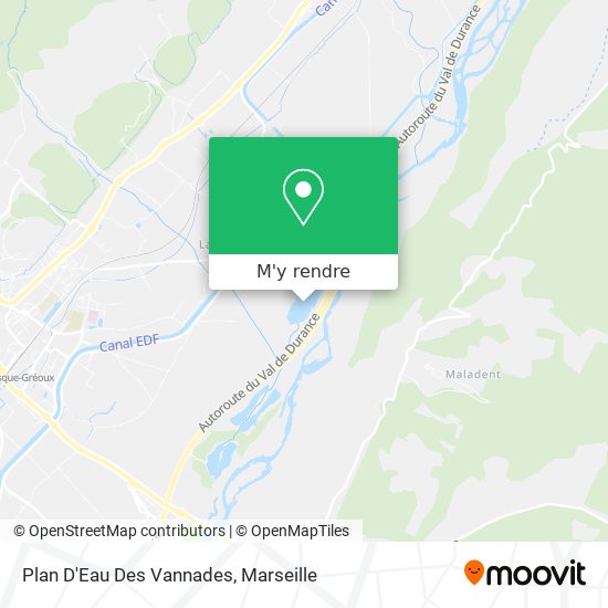 Plan D'Eau Des Vannades plan