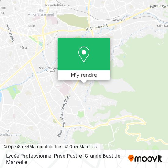 Lycée Professionnel Privé Pastre- Grande Bastide plan