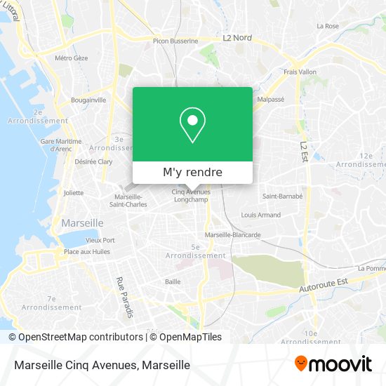 Marseille Cinq Avenues plan