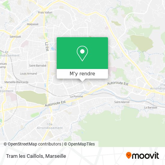 Tram les Caillols plan
