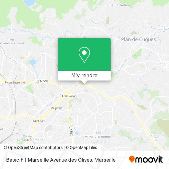 Basic-Fit Marseille Avenue des Olives plan