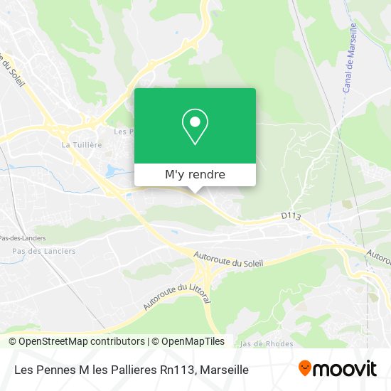 Les Pennes M les Pallieres Rn113 plan