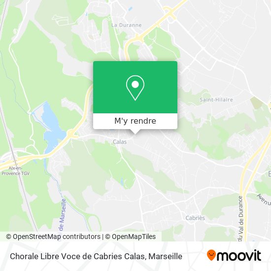 Chorale Libre Voce de Cabries Calas plan