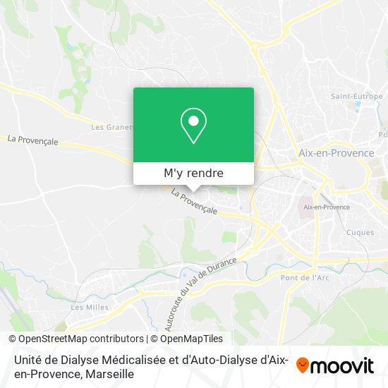 Unité de Dialyse Médicalisée et d'Auto-Dialyse d'Aix-en-Provence plan