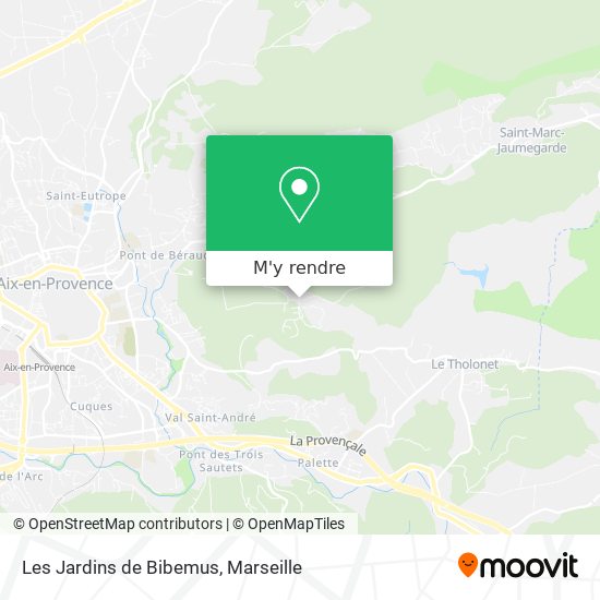 Les Jardins de Bibemus plan