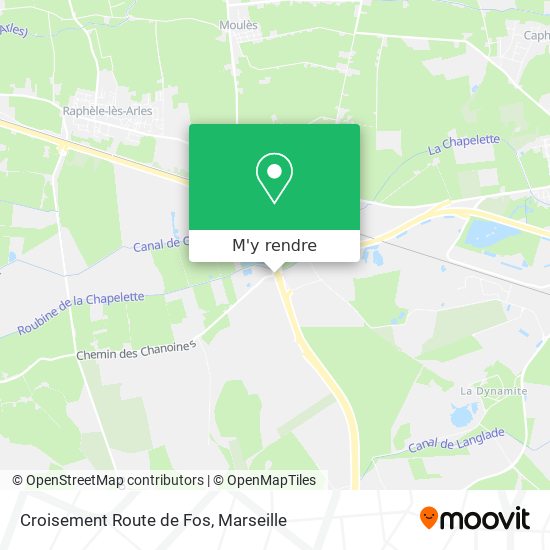 Croisement Route de Fos plan