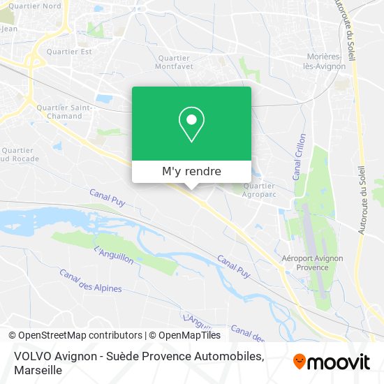 VOLVO Avignon - Suède Provence Automobiles plan