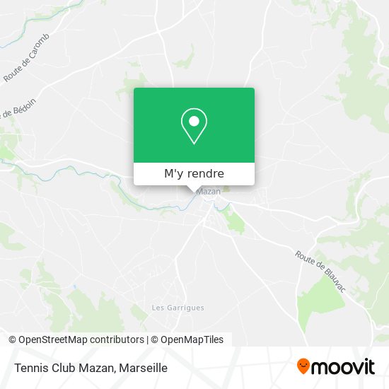Tennis Club Mazan plan