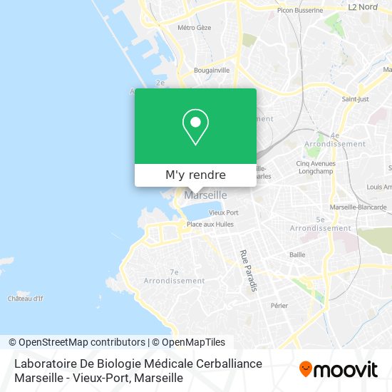 Laboratoire De Biologie Médicale Cerballiance Marseille - Vieux-Port plan