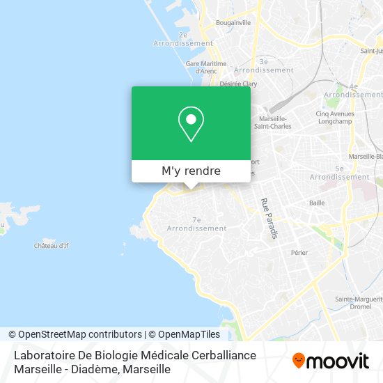 Laboratoire De Biologie Médicale Cerballiance Marseille - Diadème plan