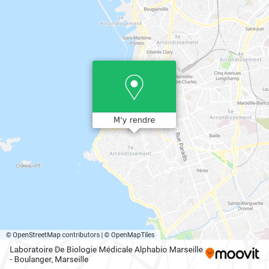Laboratoire De Biologie Médicale Alphabio Marseille - Boulanger plan