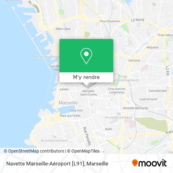 Navette Marseille-Aéroport [L91] plan