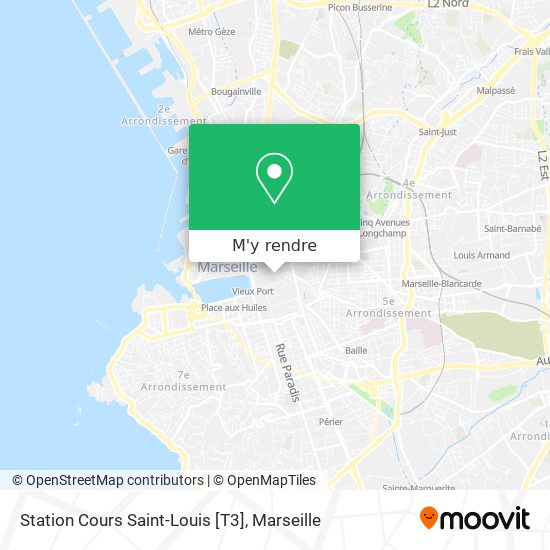 Station Cours Saint-Louis [T3] plan