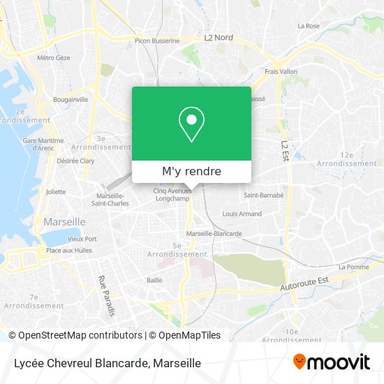Lycée Chevreul Blancarde plan