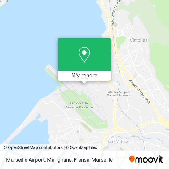 Marseille Airport, Marignane, Fransa plan