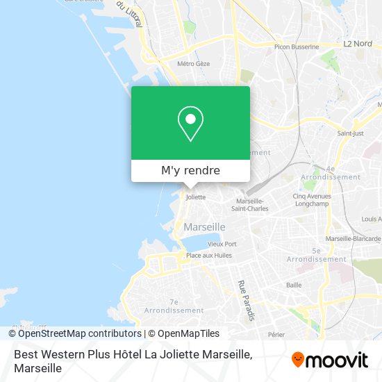 Best Western Plus Hôtel La Joliette Marseille plan