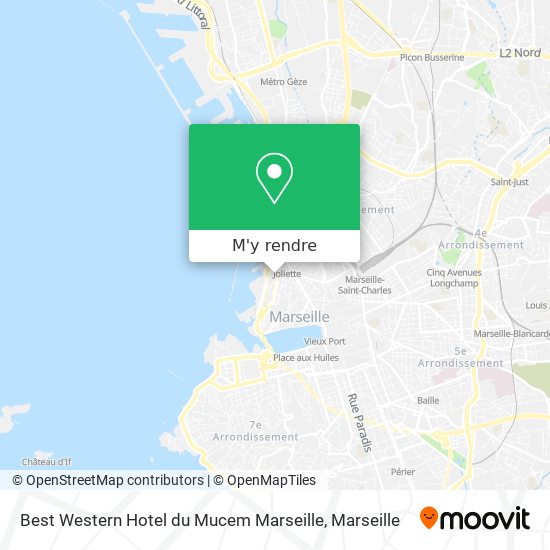 Best Western Hotel du Mucem Marseille plan