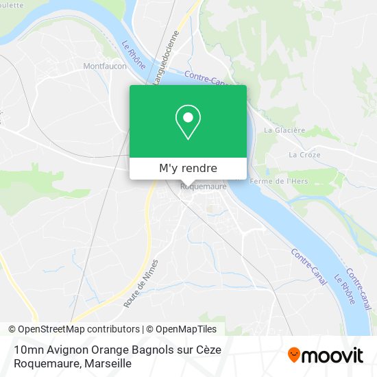 10mn Avignon Orange Bagnols sur Cèze Roquemaure plan