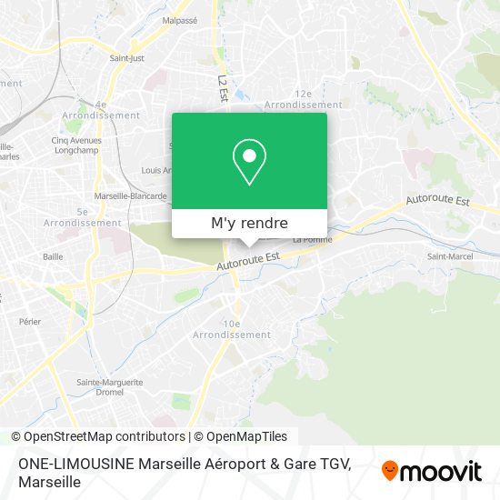 ONE-LIMOUSINE Marseille Aéroport & Gare TGV plan