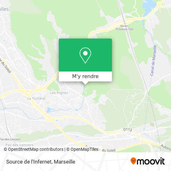 Source de l'Infernet plan