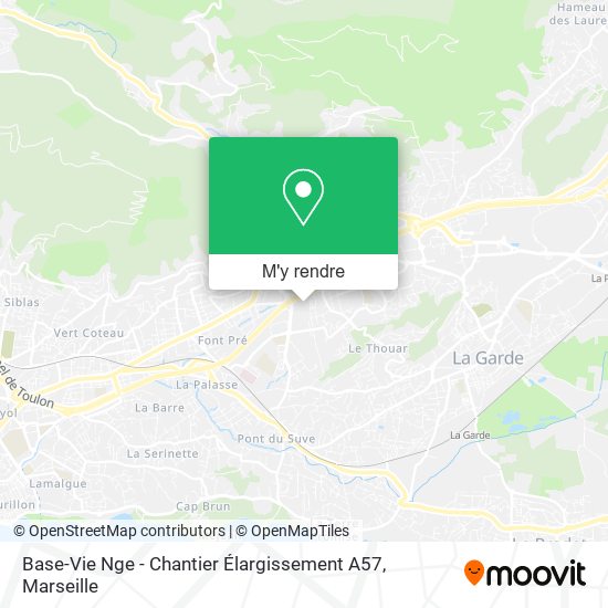 Base-Vie Nge - Chantier Élargissement A57 plan