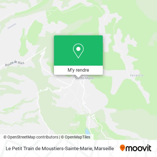 Le Petit Train de Moustiers-Sainte-Marie plan