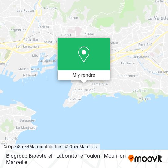 Biogroup Bioesterel - Laboratoire Toulon - Mourillon plan