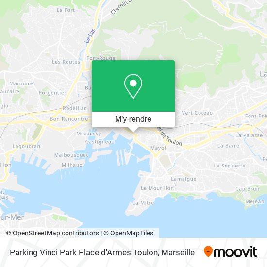 Parking Vinci Park Place d'Armes Toulon plan
