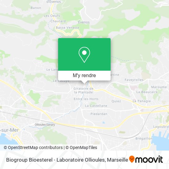 Biogroup Bioesterel - Laboratoire Ollioules plan