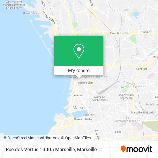 Rue des Vertus 13005 Marseille plan