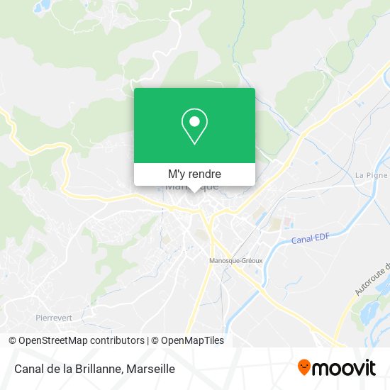 Canal de la Brillanne plan