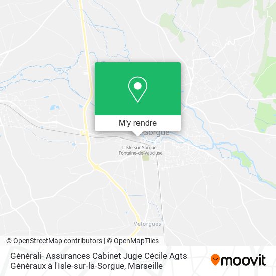 Générali- Assurances Cabinet Juge Cécile Agts Généraux à l'Isle-sur-la-Sorgue plan
