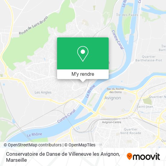 Conservatoire de Danse de Villeneuve les Avignon plan