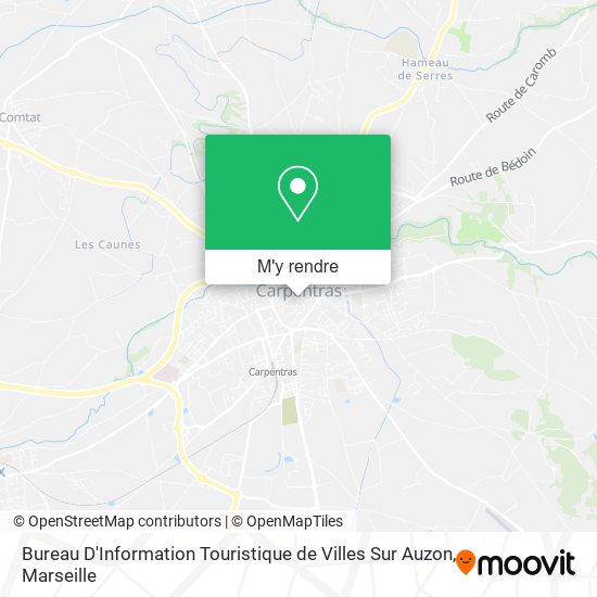 Bureau D'Information Touristique de Villes Sur Auzon plan