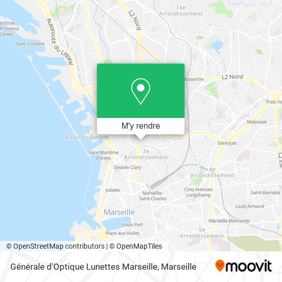 Générale d'Optique Lunettes Marseille plan